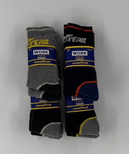 Good Year Sokken 3-PACK streep hak 4 kleuren Streep hak 39-42 43-46