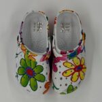 Clogs wit met bloemen